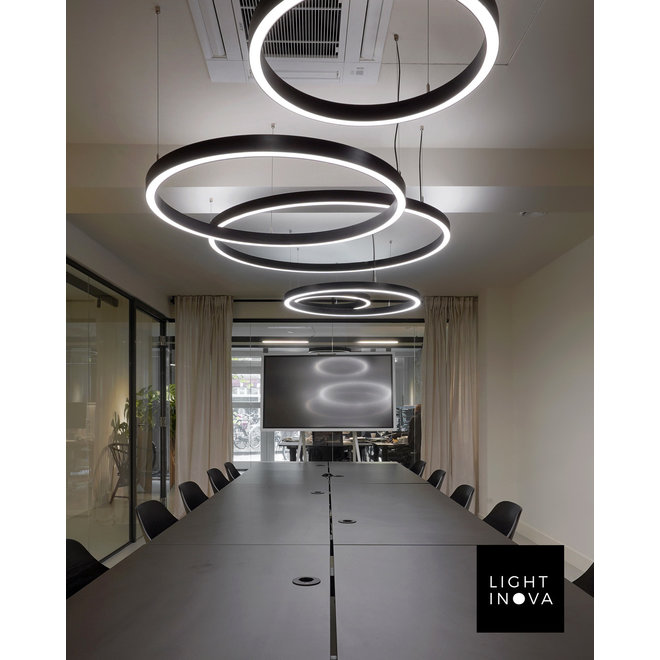 LED ring hanglamp HALO Up-Down ∅600 mm - zwart