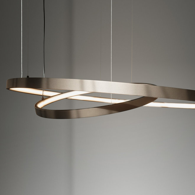 LED ring pendant lamp HALO ∅520 mm - bronze