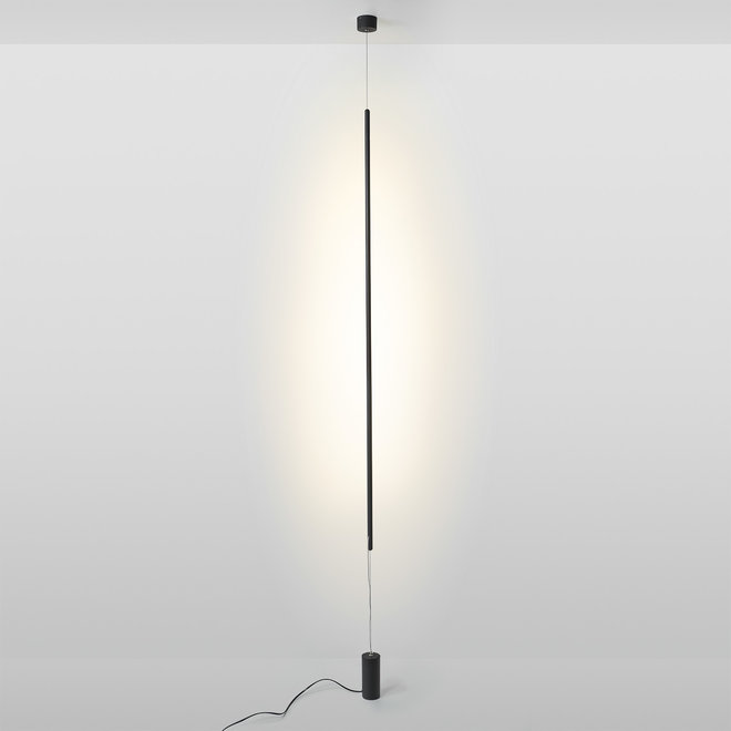 LED floor-ceiling lamp TUBE SLIM - Black