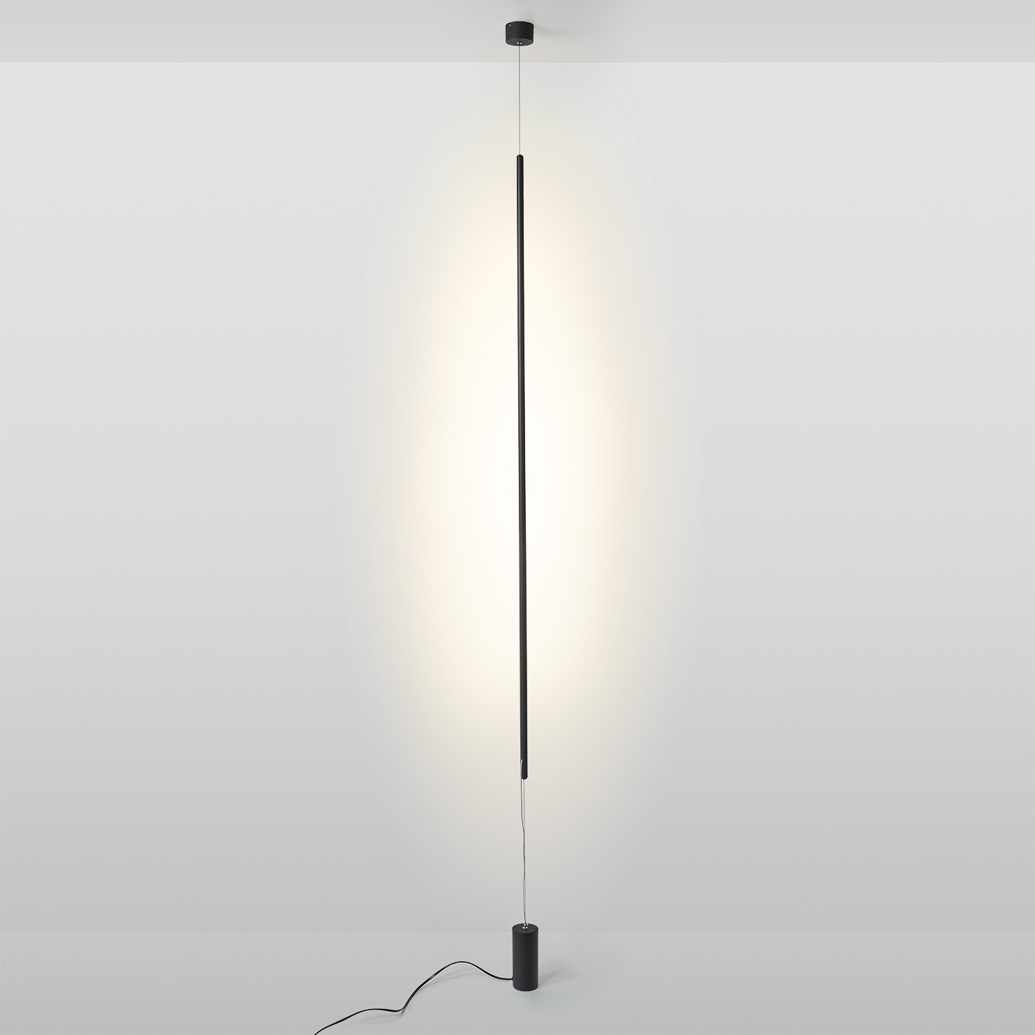 Graan Clip vlinder Dom LED vloer-plafond lamp TUBE SLIM - Zwart - Lightinova - Professionele  verlichting
