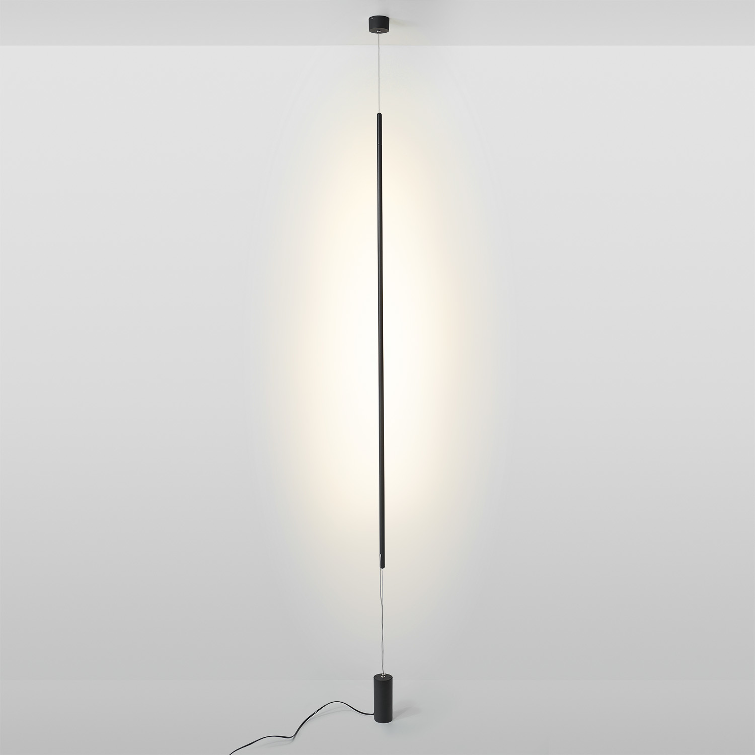 LED floor-ceiling lamp TUBE SLIM - Black - Lightinova