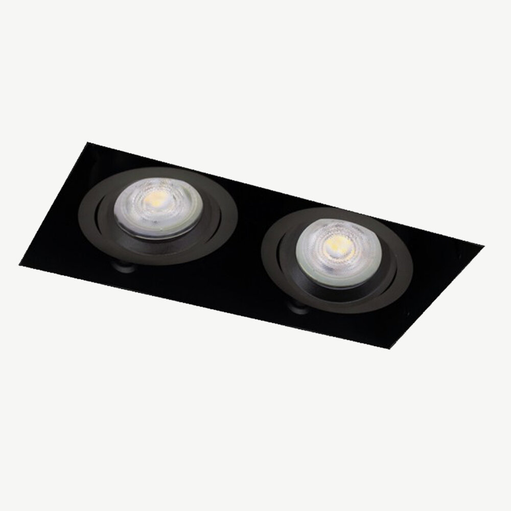 Trimless inbouw spot BLEND GU10 Zwart dubbel