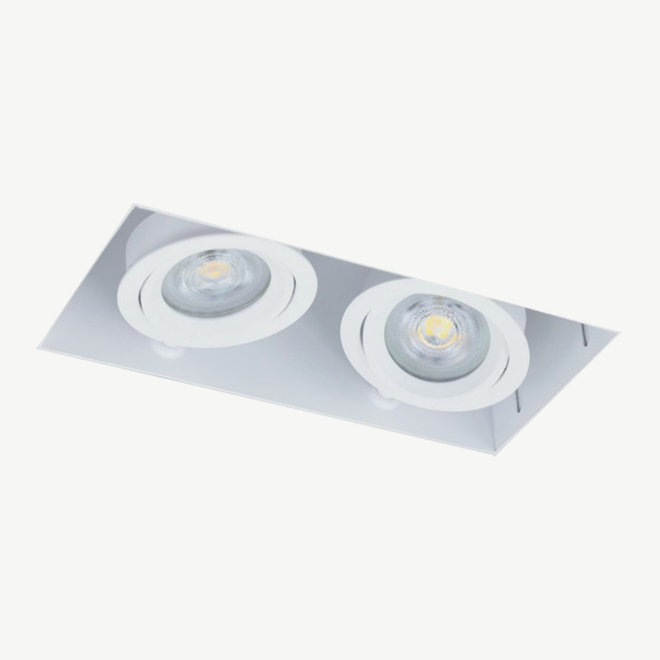 Trimless recessed spot BLEND GU10 white double