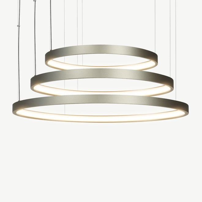 LED 3-ring pendant lamp HALO ∅920 mm - champagne