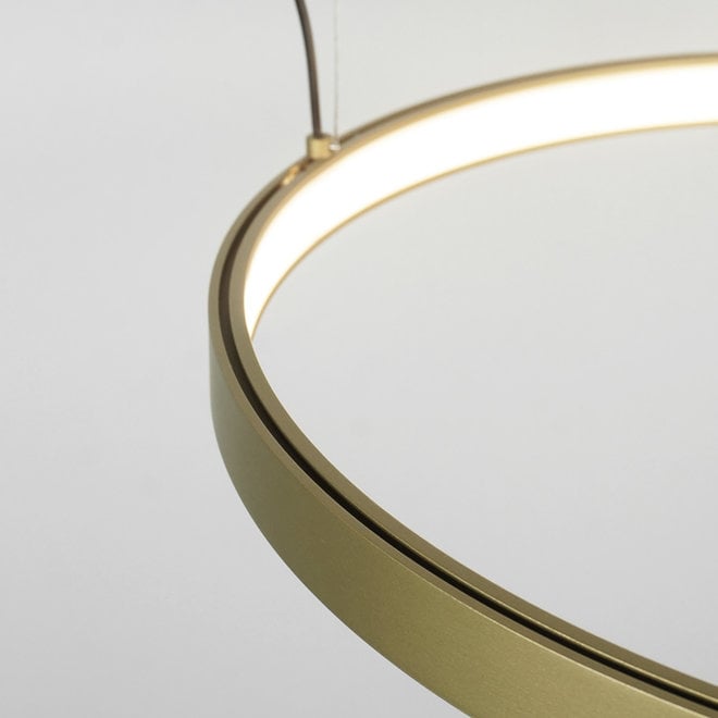 LED 3-ring hanglamp HALO ∅920 mm - goud