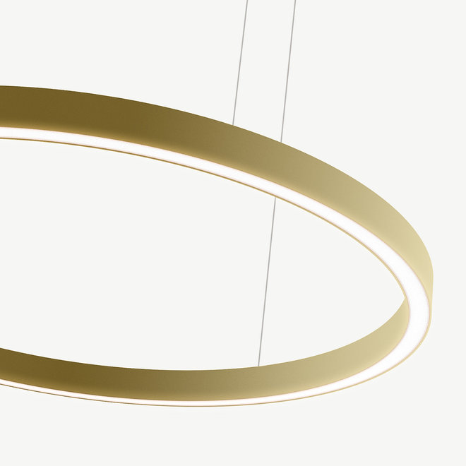 LED ring pendant lamp HALO Up-Down ∅600 mm - gold