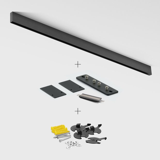 CLIXX SLIM magnetic track light system - surface profile - black