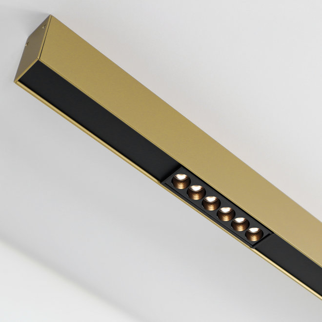 CLIXX SLIM magnetisch rail verlichtingssysteem - pendel profiel - goud