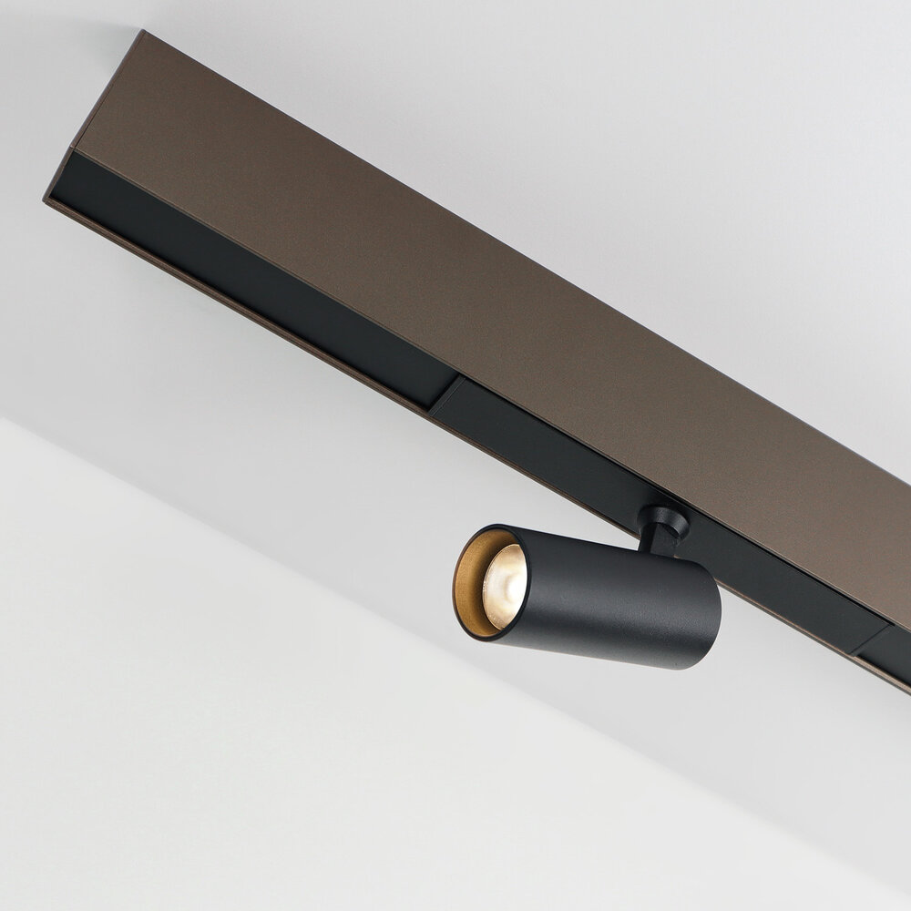 CLIXX SLIM magnetisch rail verlichtingssysteem - opbouw profiel - Geborsteld Brons