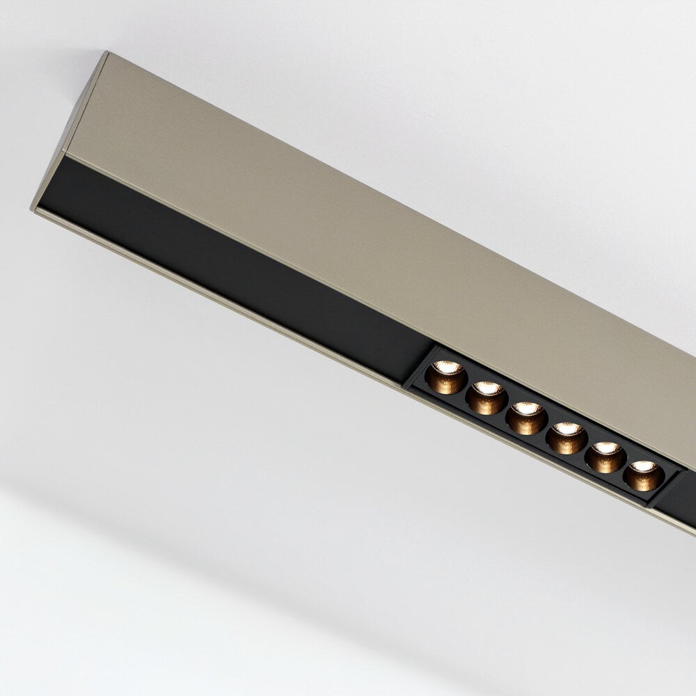 CLIXX SLIM magnetisch rail verlichtingssysteem - opbouw profiel - Geborsteld Champagne