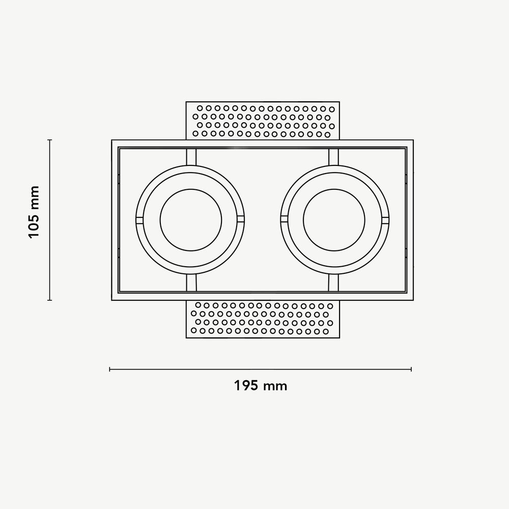 Trimless inbouw LED spot BLEND Zwart dubbel