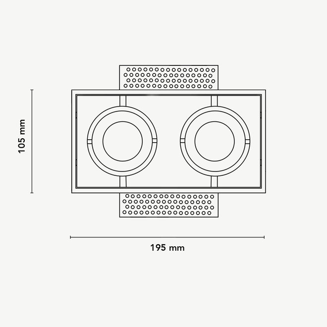 Trimless inbouw LED spot BLEND zwart dubbel