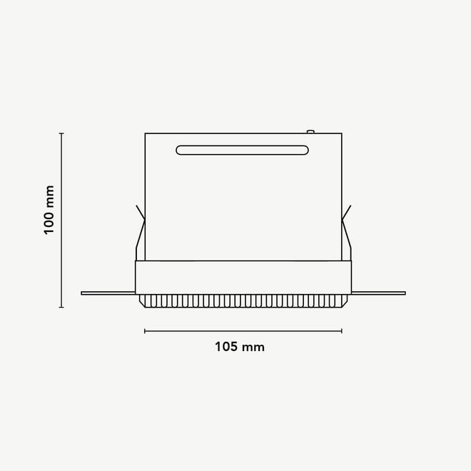 Trimless recessed LED spot BLEND black double