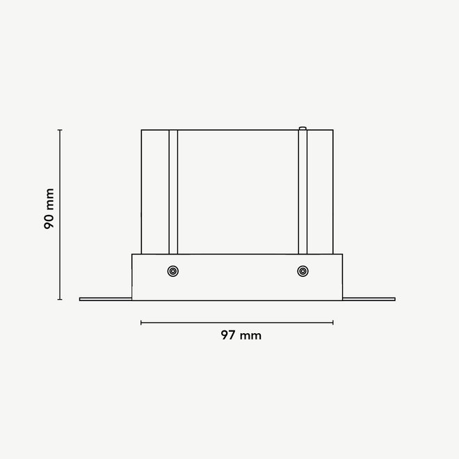 Trimless recessed spot BLEND GU10 black double