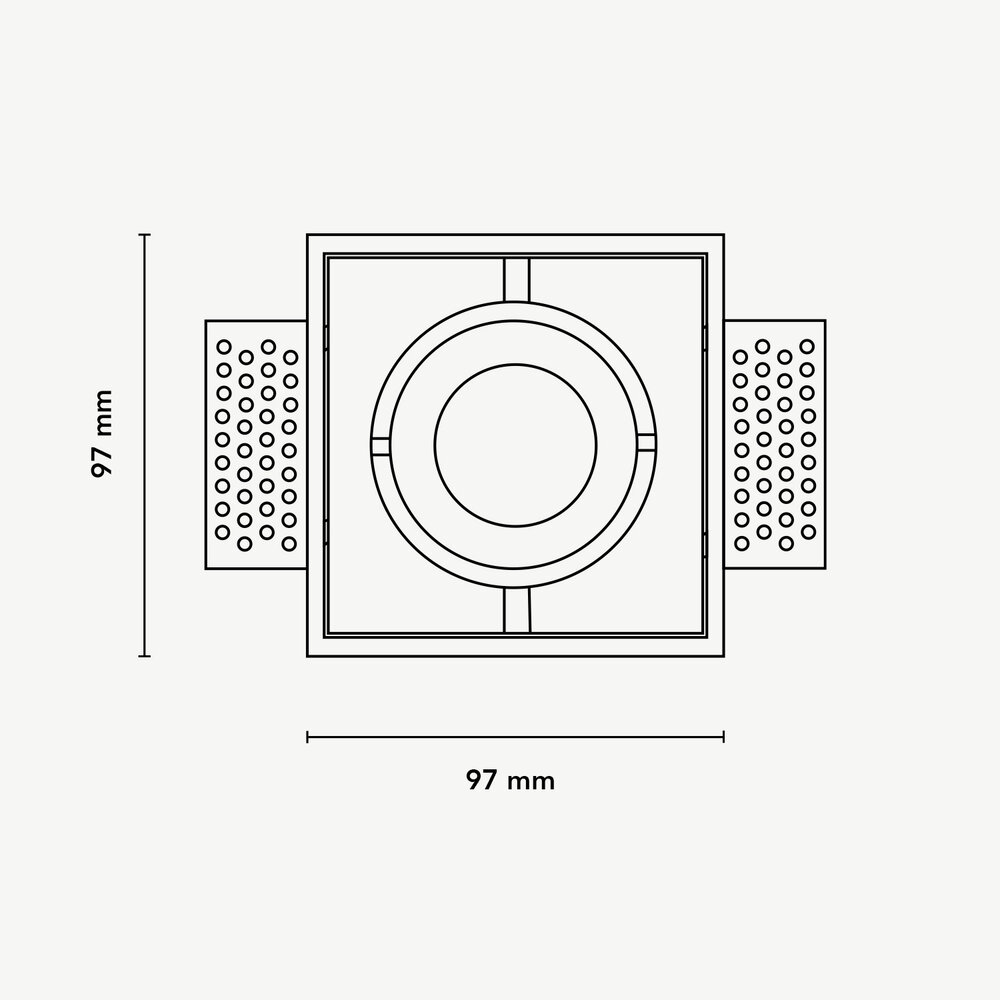 Trimless recessed spot BLEND GU10 Black single