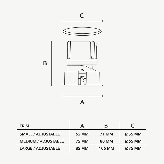 CONE – Verdiepte anti-verblinding inbouw LED spot - brons