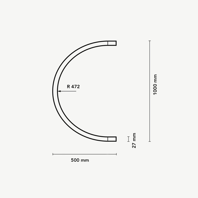 CLIXX SLIM magnetic track lighting system  - surface/pendant 1/2 circle Ø 1000