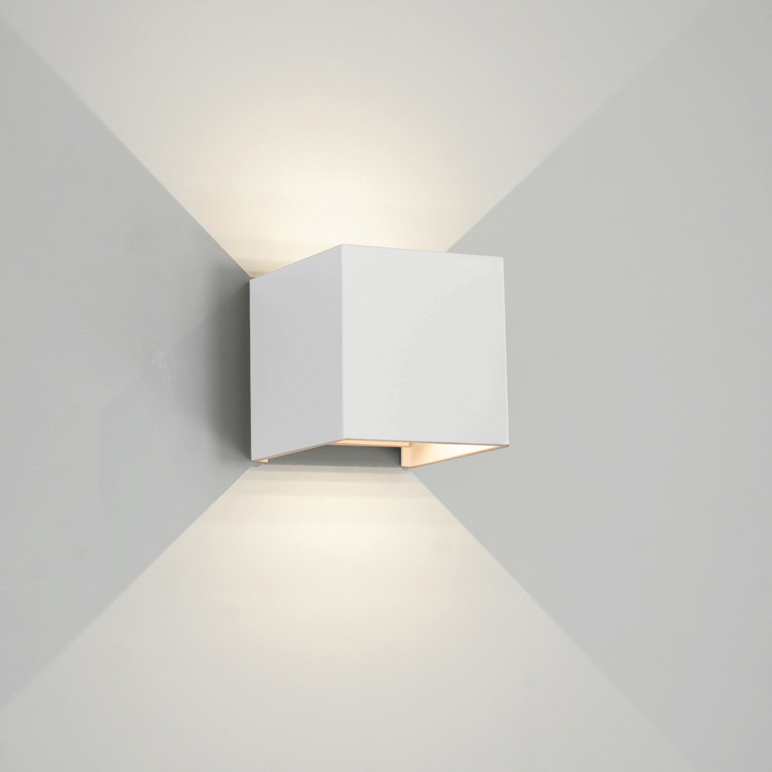 Universeel Gelukkig is dat Supplement LED binnen/buiten wandlamp BOXX vierkant wit dimbaar - Lightinova -  Professionele verlichting