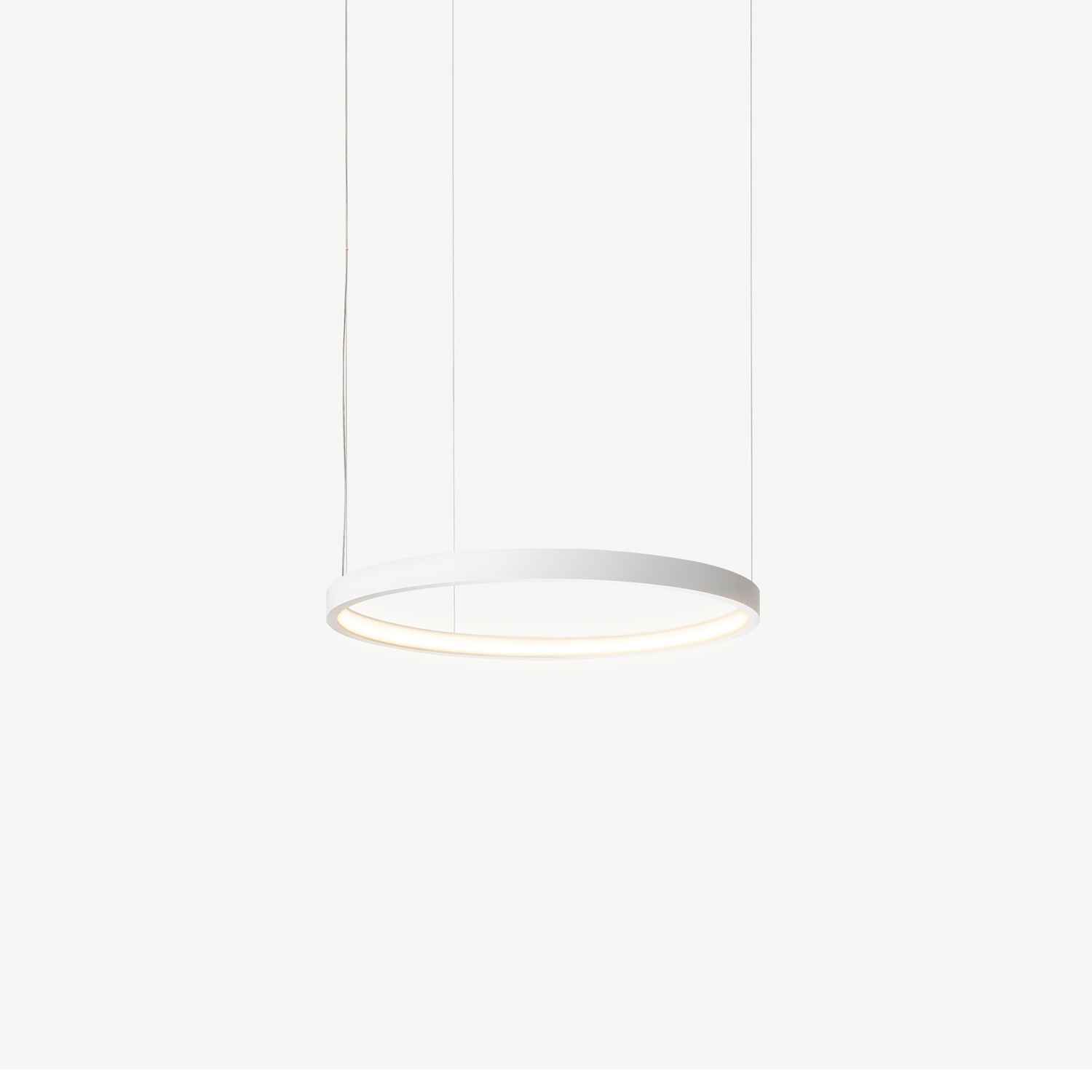 LED ring pendant lamp HALO ∅400 mm - white - Lightinova - Professional ...