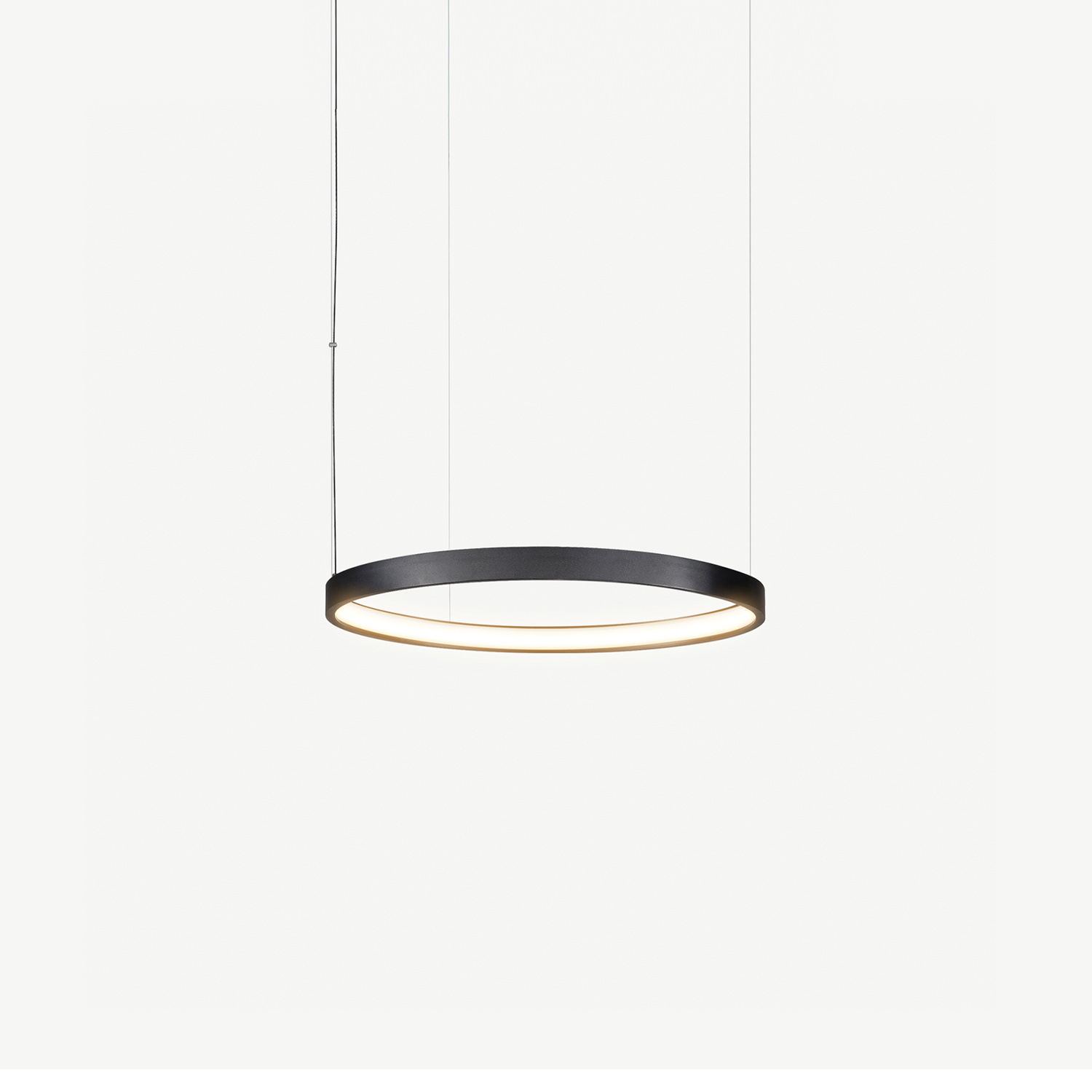 LED ring pendant lamp HALO ∅400 mm - black - Lightinova - Professional ...