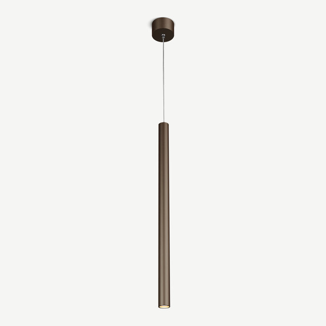 STIXX SLIM modern LED pendant lamp round 500 mm - bronze