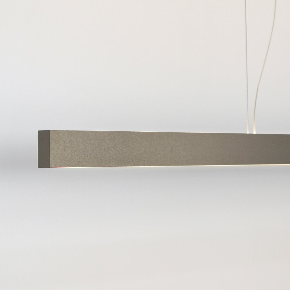LINE lineaire LED hanglamp up-down - Geborsteld Champagne