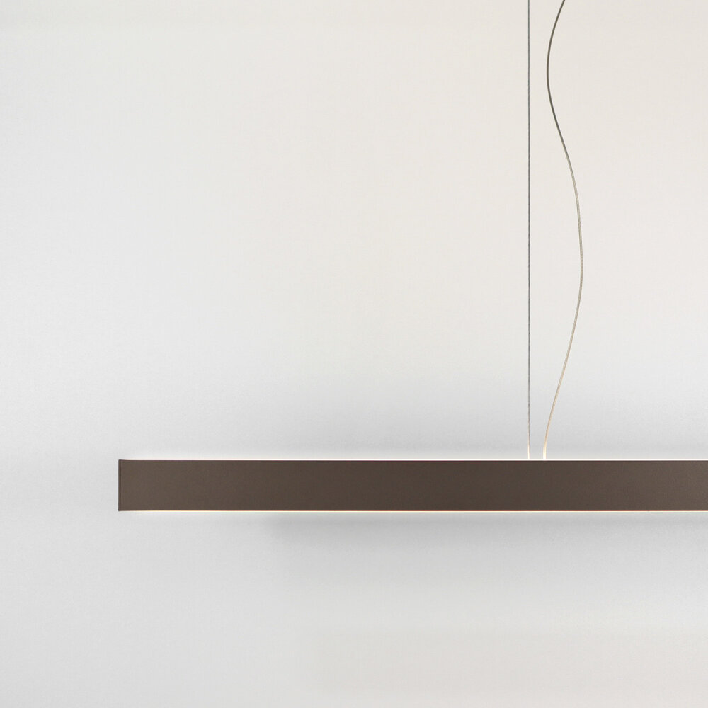 LINE linear LED pendant lamp up-down - Brushed Bronze