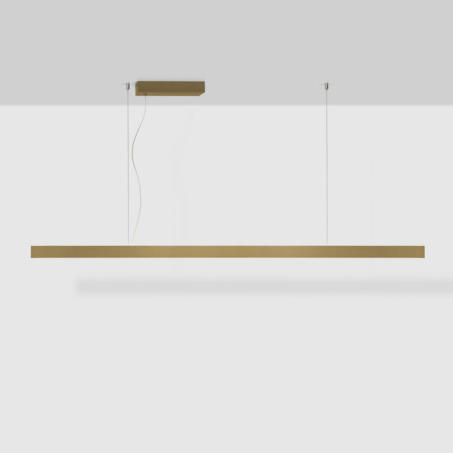 LINE lineaire LED hanglamp up-down - Geborsteld Goud