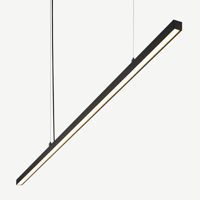 Moderne LED hanglamp LINE 2000 mm - zwart