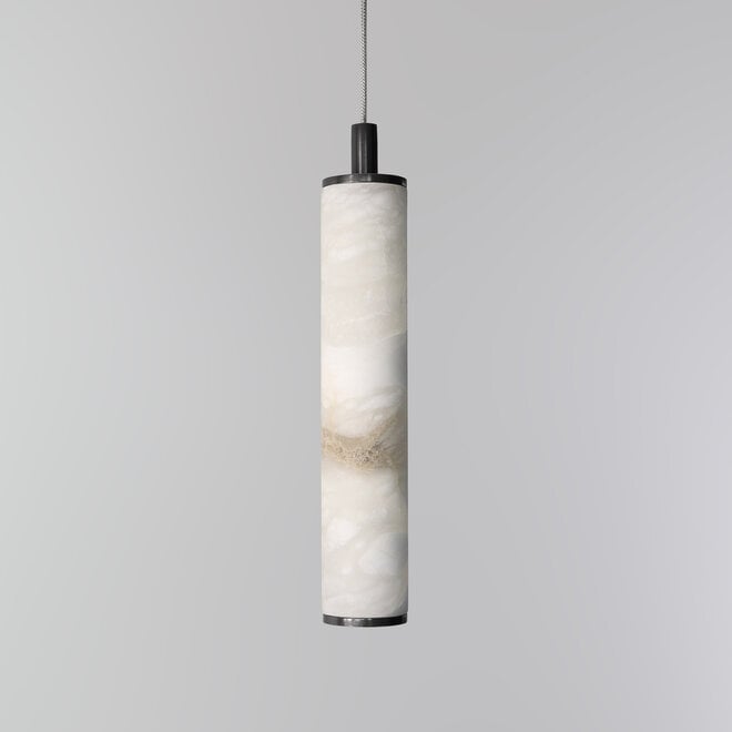 TUBE 250 LED suspended lamp – Alabaster natural stone