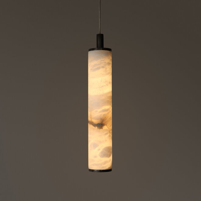 TUBE 250 LED suspended lamp – Alabaster natural stone