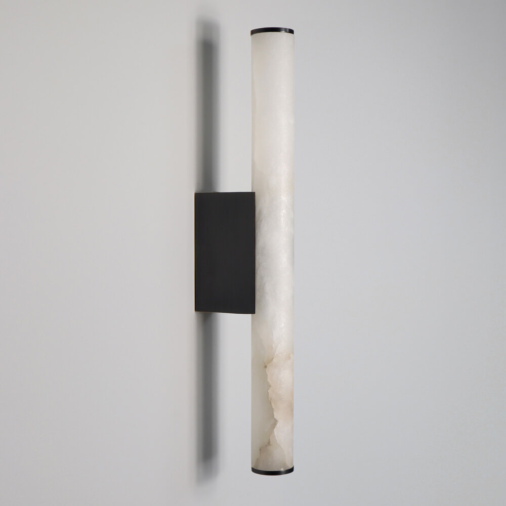 TUBE 400 LED wall lamp – Alabaster natural stone