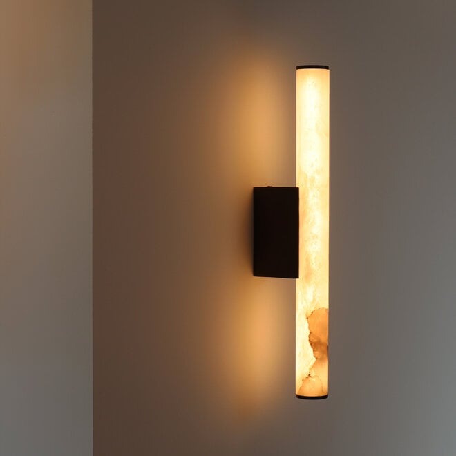 TUBE 400 LED wall lamp – Alabaster natural stone