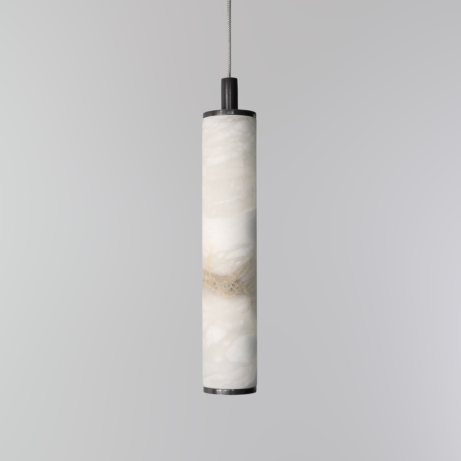 TUBE cylindrical Alabaster natural stone suspended lamp