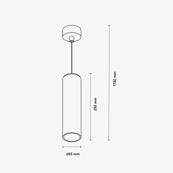 Pendant lamp TUUB 250 - White