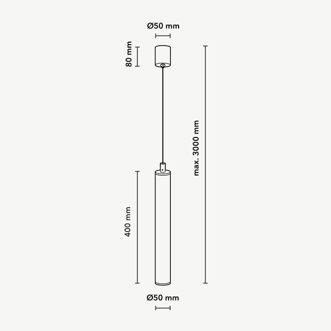 TUBE 400 LED suspended lamp – Alabaster natural stone