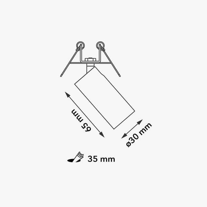 Recessed mini LED spot SPOT30 adjustable - bronze