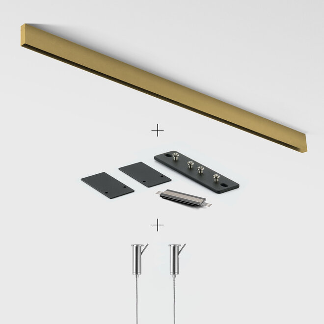 CLIXX SLIM magnetic track light system - pendant profile - gold