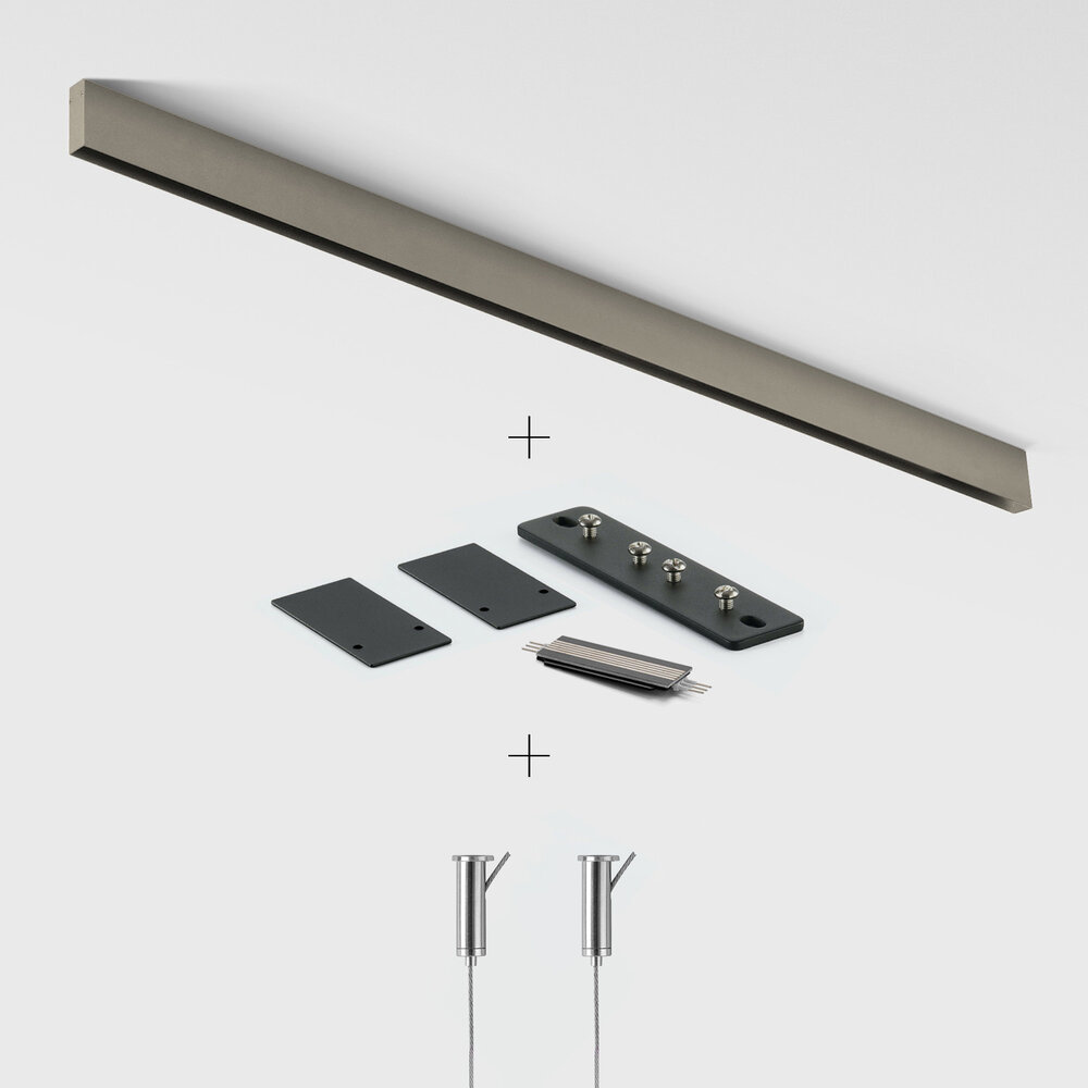 CLIXX SLIM magnetic track light system - pendant profile - Brushed Champagne