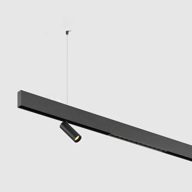 CLIXX SLIM magnetic track light system - pendant profile - black