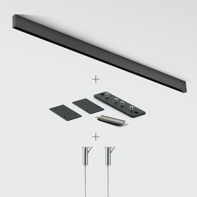 CLIXX SLIM magnetisch rail verlichtingssysteem - pendel profiel - zwart