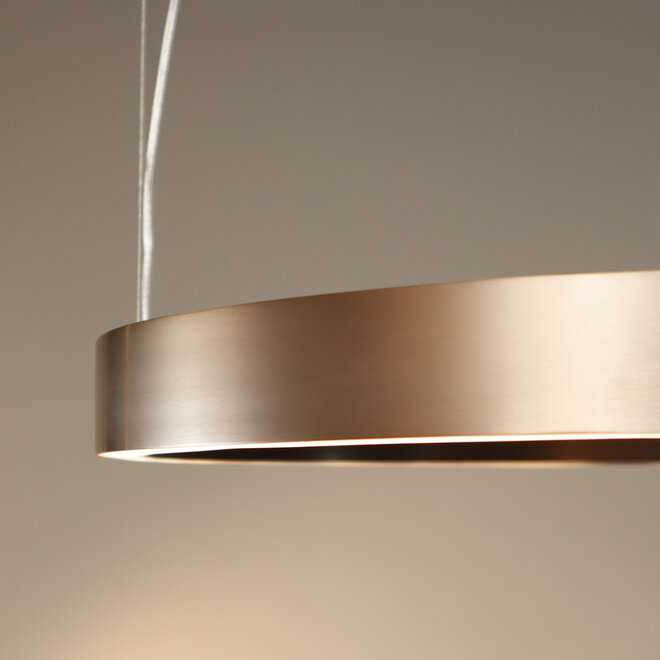 HALO Up-Down Slim LED suspended ring light - Brushed bronze