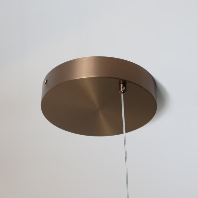 HALO Up-Down Slim LED ring hanglamp - Geborsteld brons