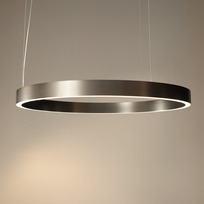 HALO Up-Down Slim LED suspended ring light - Brushed champagne