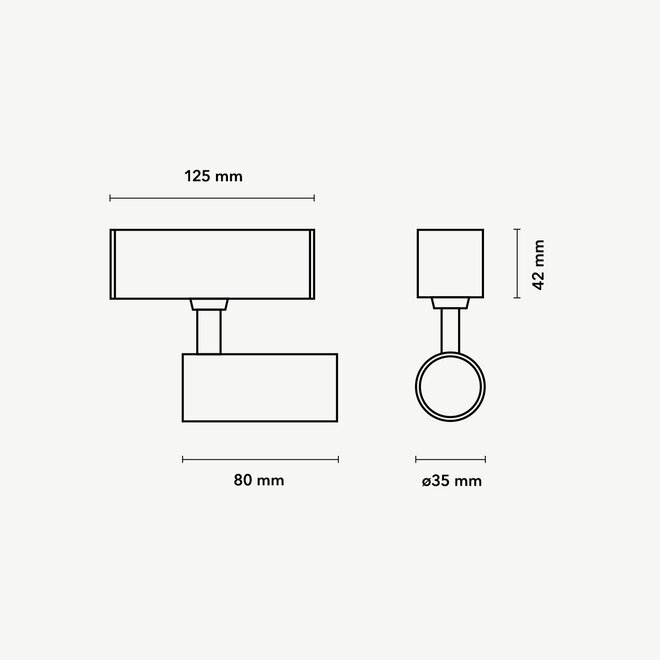 CLIXX SLIM magnetisch rail verlichtingssysteem - SPOT35 LED module  - geborsteld brons