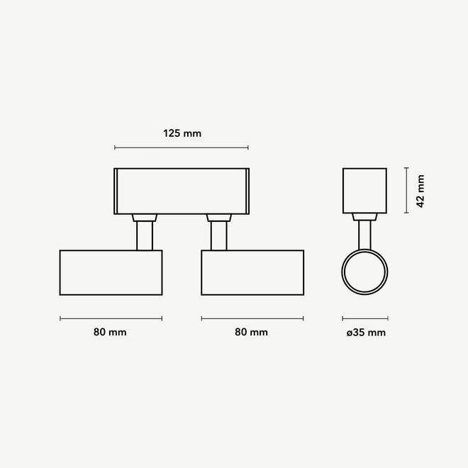 CLIXX SLIM magnetic track light system - SPOT35D LED module - Brushed bronze