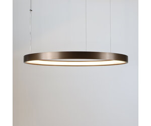 HALO Up-Down Slim LED suspended ring light - Brushed bronze - Lightinova - Professional  lighting