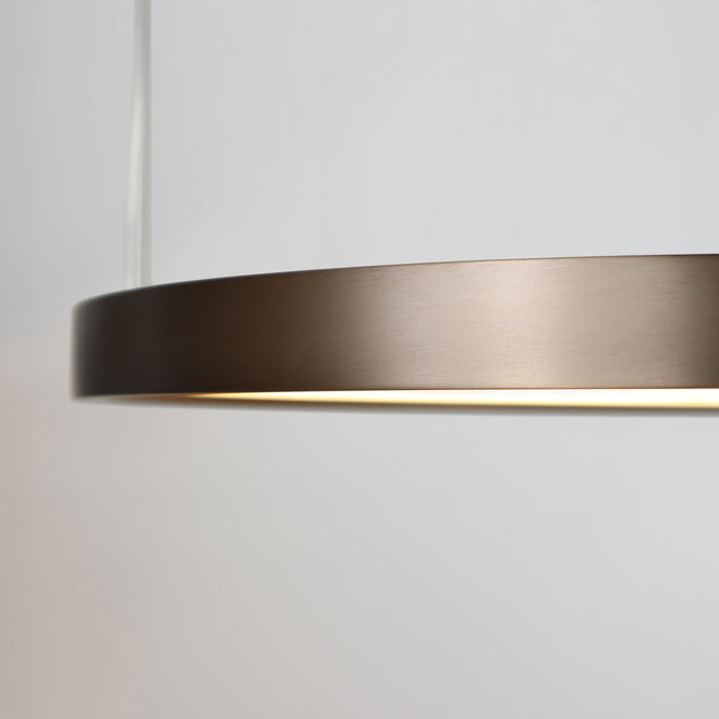 HALO LED suspended ring light - Brushed bronze