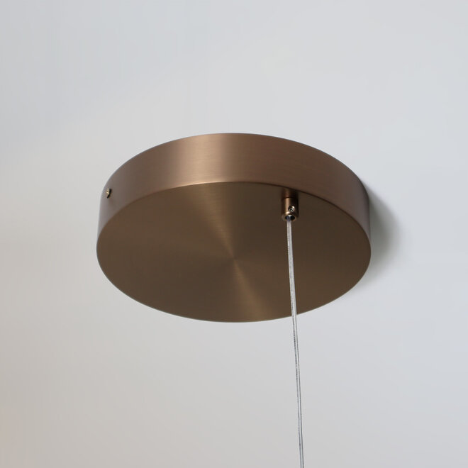 HALO LED suspended ring light - Brushed bronze