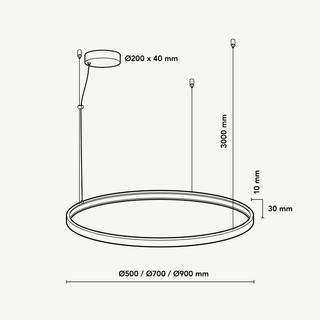 HALO LED ring hanglamp - Geborsteld champagne